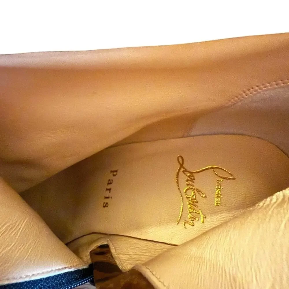 Christian Louboutin Bianca Booty 120 Leopard Platform 36.5 US 6.5 NEW No Box